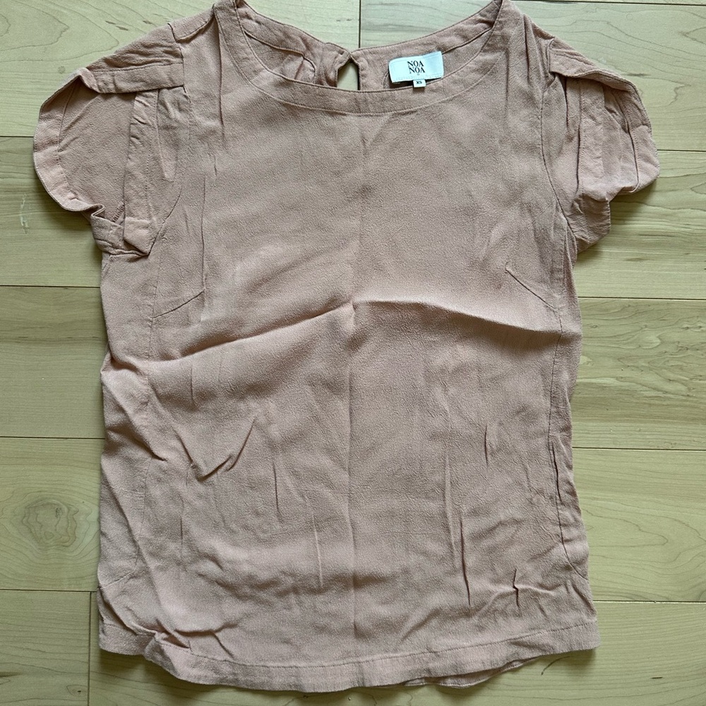 Elegant Women's Blouse in Soft Peach